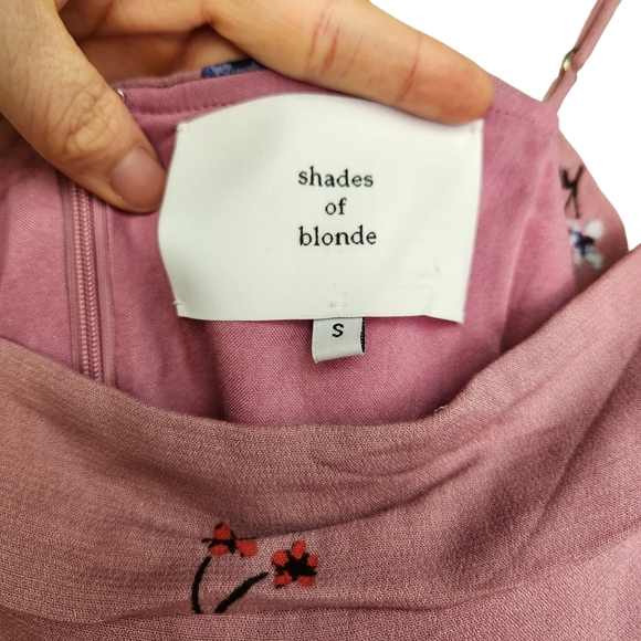Shades of Blonde Mini Dress - Purple Pink Floral - Picture 5 of 5